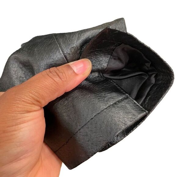 Chadwicks Jacket Womens 12 Black Leather Rocker Motorcycle Classic Button Front - Picture 4 of 8